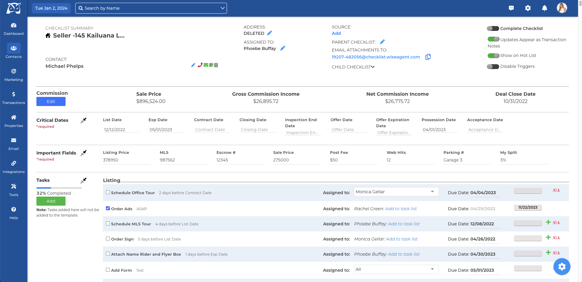 screenshot of Wise Agent